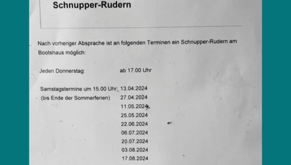 Schnupperrudern 2024 
